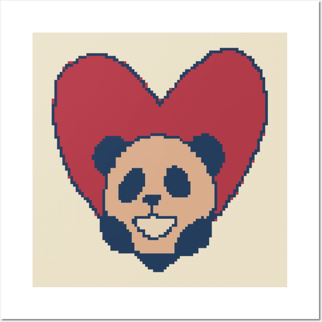 Panda Love Wall Art by pxlboy